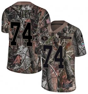 Wholesale Cheap Nike 49ers #74 Joe Staley Camo Men\'s Stitched NFL Limited Rush Realtree Jersey