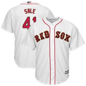 Wholesale Cheap Red Sox #41 Chris Sale White 2019 Gold Program Cool Base Stitched MLB Jersey