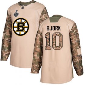 Wholesale Cheap Adidas Bruins #10 Anders Bjork Camo Authentic 2017 Veterans Day Stanley Cup Final Bound Stitched NHL Jersey