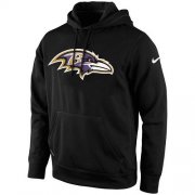 Wholesale Cheap Men's Baltimore Ravens Nike Black KO Logo Essential Hoodie