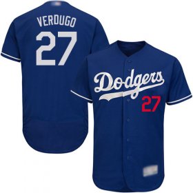 Wholesale Cheap Dodgers #27 Alex Verdugo Blue Flexbase Authentic Collection Stitched MLB Jersey