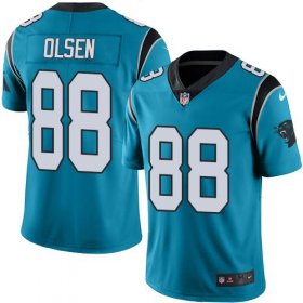 Wholesale Cheap Nike Panthers #88 Greg Olsen Blue Men\'s Stitched NFL Limited Rush Jersey
