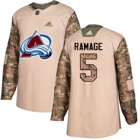 Wholesale Cheap Adidas Avalanche #5 Rob Ramage Camo Authentic 2017 Veterans Day Stitched NHL Jersey