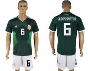Wholesale Cheap Mexico #6 J.Dos Santos Green Home Soccer Country Jersey