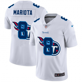 Wholesale Cheap Tennessee Titans #8 Marcus Mariota White Men\'s Nike Team Logo Dual Overlap Limited NFL Jersey