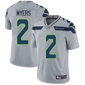 Wholesale Cheap Nike Seahawks #2 Jason Myers Grey Alternate Men\'s Stitched NFL Vapor Untouchable Limited Jersey