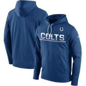 Wholesale Cheap Men\'s Indianapolis Colts Nike Royal Sideline Circuit Pullover Performance Hoodie
