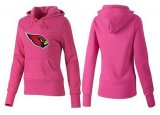Wholesale Cheap Women's Arizona Cardinals Logo Pullover Hoodie Pink