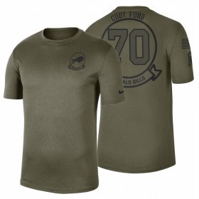 Wholesale Cheap Buffalo Bills #70 Cody Ford Olive 2019 Salute To Service Sideline NFL T-Shirt