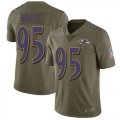 Wholesale Cheap Nike Ravens #95 Derek Wolfe Olive Men's Stitched NFL Limited 2017 Salute To Service Jersey