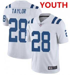 Wholesale Cheap Youth indianapolis colts #28 jonathan taylor white stitched nike jersey