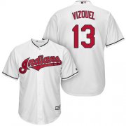 Wholesale Cheap Indians #13 Omar Vizquel White Home Stitched Youth MLB Jersey