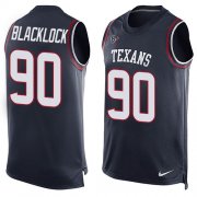 Wholesale Cheap Nike Texans #90 Ross Blacklock Navy Blue Team Color Men's Stitched NFL Limited Tank Top Jersey