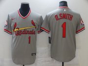 Wholesale Cheap Men St.Louis Cardinals 1 O.Smith Grey Game 2021 Nike MLB Jersey