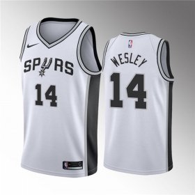 Wholesale Cheap Men\' San Antonio Spurs #14 Blake Wesley White Association Edition Stitched Jersey