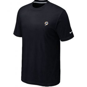 Wholesale Cheap Nike Miami Dolphins Chest Embroidered Logo T-Shirt Black