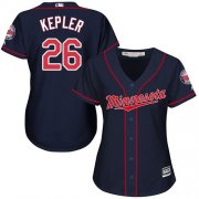 Wholesale Cheap Twins #26 Max Kepler Navy Blue Alternate Women's Stitched MLB Jersey