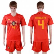 Wholesale Cheap Belgium #4 Nainggolan Red Soccer Country Jersey