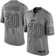 Wholesale Cheap Nike Lions #20 Barry Sanders Gray Men's Stitched NFL Limited Gridiron Gray Jersey