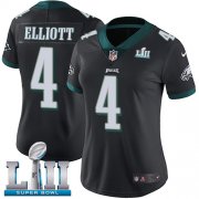 Wholesale Cheap Nike Eagles #4 Jake Elliott Black Alternate Super Bowl LII Women's Stitched NFL Vapor Untouchable Limited Jersey