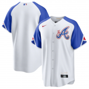 Cheap Men's Atlanta Braves Blank White 2023 City Connect Cool Base Stitched Baseball Jersey