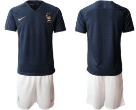 Wholesale Cheap France Blank Home Soccer Country Jersey