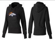 Wholesale Cheap Women's Denver Broncos Logo Pullover Hoodie Black