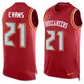 Wholesale Cheap Nike Buccaneers #21 Justin Evans Red Team Color Men's Stitched NFL Limited Tank Top Jersey