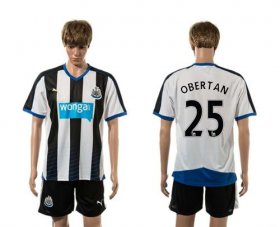 Wholesale Cheap Newcastle #25 Obertan Home Soccer Club Jersey