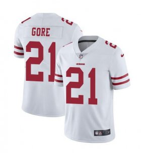 Wholesale Cheap Men\'s San Francisco 49ers #21 Frank Gore White Vapor Untouchable Limited Stitched Jersey