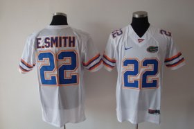 Wholesale Cheap Florida Gators #22 E.Smith White Jersey