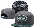 Wholesale Cheap Jets Team Logo Gray Green Adjustable Hat TX