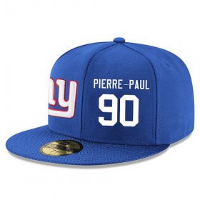 Wholesale Cheap New York Giants #90 Jason Pierre-Paul Snapback Cap NFL Player Royal Blue with White Number Stitched Hat