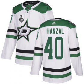 Cheap Adidas Stars #40 Martin Hanzal White Road Authentic Youth 2020 Stanley Cup Final Stitched NHL Jersey
