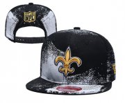 Wholesale Cheap Saints Team Logo Black White Adjustable Hat YD