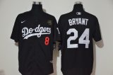 Wholesale Cheap Los Angeles Dodgers #8 #24 Kobe Bryant Men's Nike Black Cool Base 2020 KB Patch MLB Jersey