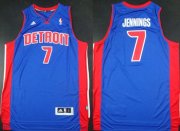 Wholesale Cheap Detroit Pistons #7 Brandon Jennings Revolution 30 Swingman Blue Jersey