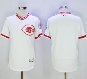 Wholesale Cheap Reds Blank White Flexbase Authentic Collection Cooperstown Stitched MLB Jersey
