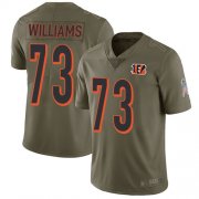Wholesale Cheap Nike Bengals #73 Jonah Williams Olive Men's Stitched NFL Limited 2017 Salute To Service Jersey