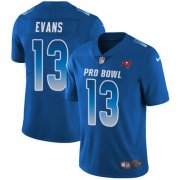 Wholesale Cheap Nike Buccaneers #13 Mike Evans Royal Men's Stitched NFL Limited NFC 2019 Pro Bowl Jersey
