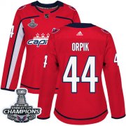 Wholesale Cheap Adidas Capitals #44 Brooks Orpik Red Home Authentic Stanley Cup Final Champions Women's Stitched NHL Jersey
