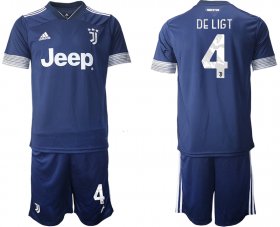 Wholesale Cheap Men 2020-2021 club Juventus away 4 blue Soccer Jerseys