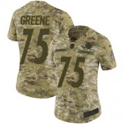 Wholesale Cheap Nike Steelers #75 Joe Greene Camo Women's Stitched NFL Limited 2018 Salute to Service Jersey