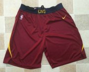 Wholesale Cheap Men's Cleveland Cavaliers Red 2017-2018 Nike Swingman Stitched NBA Shorts