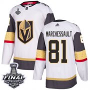 Wholesale Cheap Adidas Golden Knights #81 Jonathan Marchessault White Road Authentic 2018 Stanley Cup Final Stitched NHL Jersey