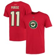 Wholesale Cheap Minnesota Wild #11 Zach Parise Reebok Name and Number Player T-Shirt Red