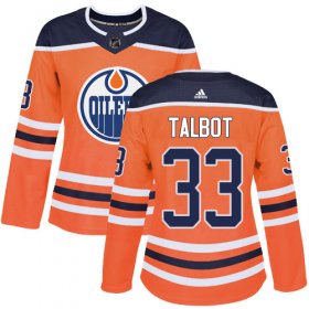 Wholesale Cheap Adidas Oilers #33 Cam Talbot Orange Home Authentic Women\'s Stitched NHL Jersey