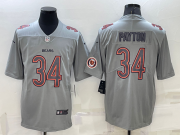 Wholesale Men's Chicago Bears #34 Walter Payton LOGO Grey Atmosphere Fashion 2022 Vapor Untouchable Stitched Limited Jersey