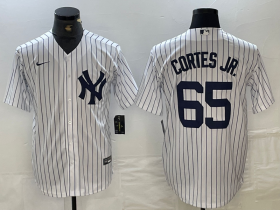 Cheap Men\'s New York Yankees #65 Nestor Cortes Jr White Stitched Cool Base Nike Jersey