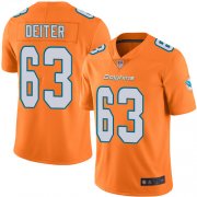 Wholesale Cheap Nike Dolphins #63 Michael Deiter Orange Men's Stitched NFL Limited Rush Jersey
